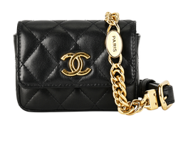 Micro Belt Bag, Lambskin, Black, XNEBU0H7 (2021-25), 3*